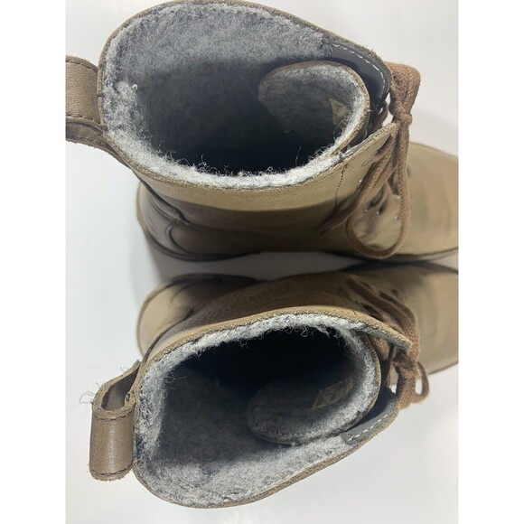 Clarks Originals Women's Maru Elsa Combat Boot Khaki Leather Shoe Size 9.5 - Picture 9 of 10